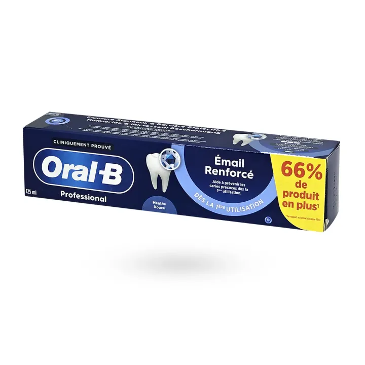 Oral-B Professional Émail Renforcé – Dentifrice fluoré menthe douce 125 ml | Pharmacie en ligne