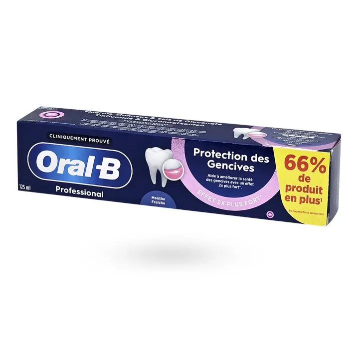Oral-B Professional Protection Gencives – Dentifrice menthe fraîche 125 ml | Pharmacie en ligne