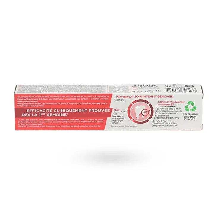 Parogencyl Soin Intensif Gencives Dentifrice 75 ml | Inflammation et saignements | Pharmacie en ligne