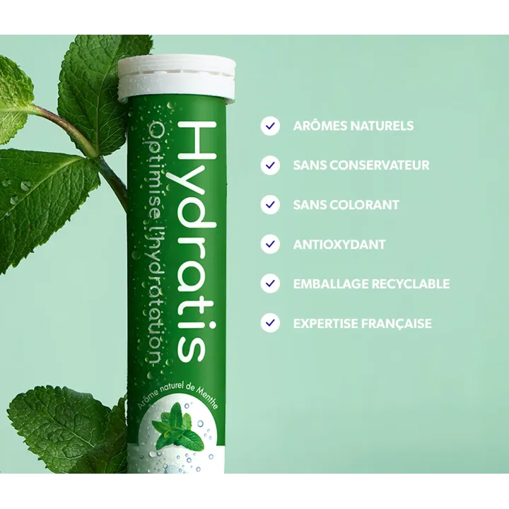 Hydratis Menthe – 20 pastilles Effervescentes Électrolytes | Pharmacie en ligne