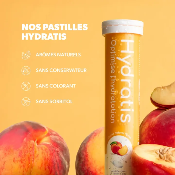 Hydratis pêche 20 pastilles effervescentes | Pharmacie en ligne