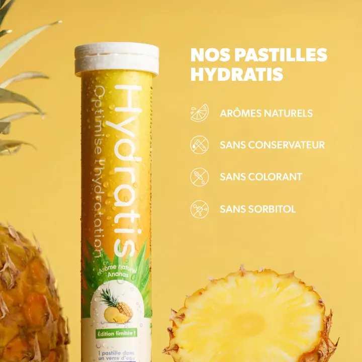 Hydratis Ananas Pastilles Effervescentes 20 | Hydratation & Électrolytes | Pharmacie en ligne