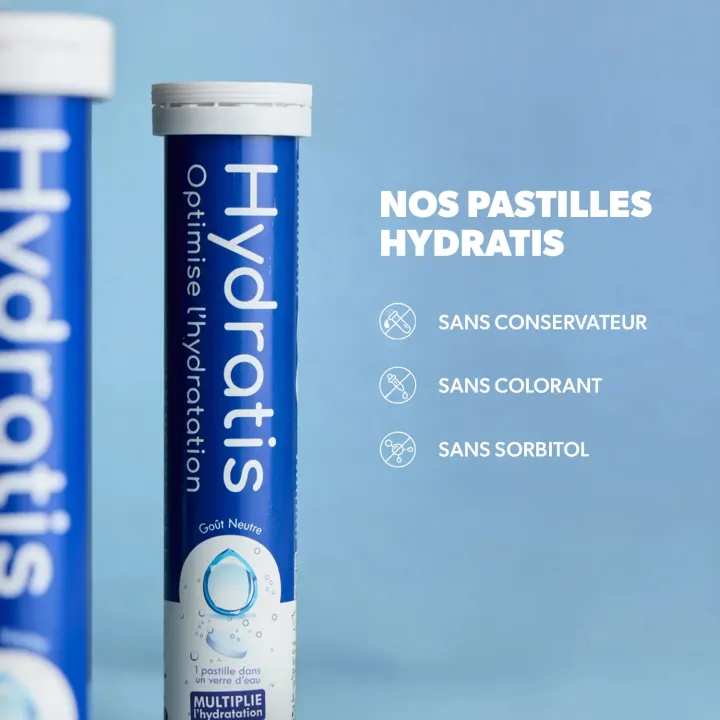 Hydratis Goût Neutre 20 Pastilles Effervescentes | Hydratation Optimisée | Pharmacie en Ligne