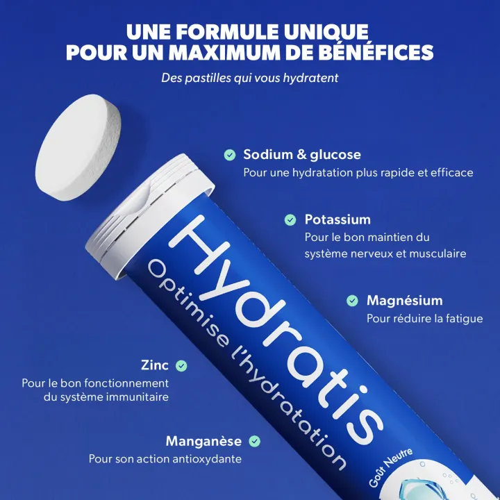 Hydratis Coco 20 Pastilles Effervescentes | Hydratation & Électrolytes | Pharmacie en Ligne