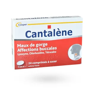 Cantalène maux de gorge 24 comprimés à sucer