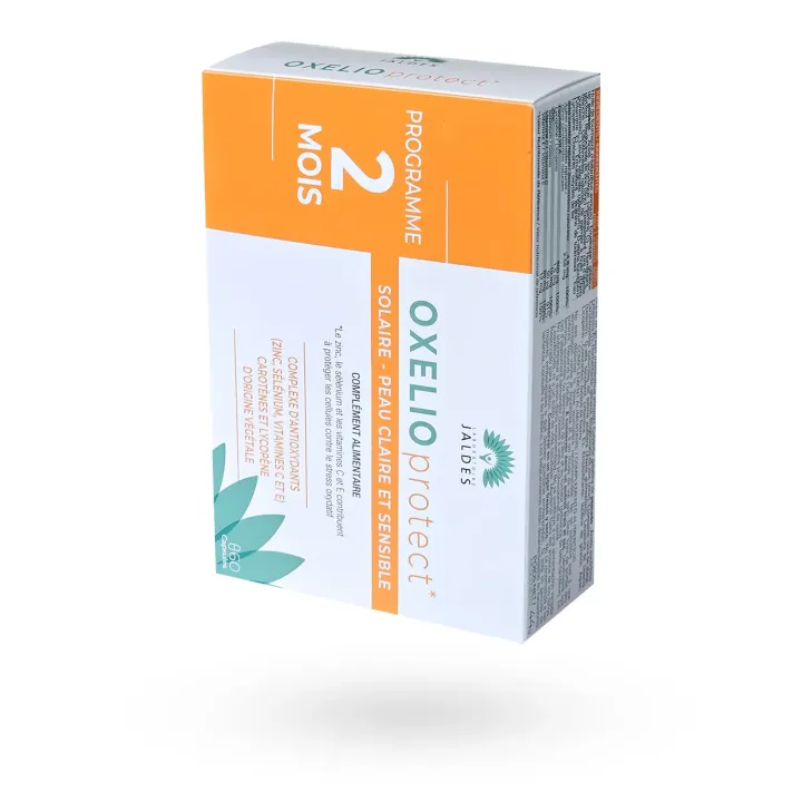 Oxelio Protect Solaire 60 Capsules | Préparation Soleil Peaux Claires et Sensibles | Pharmacie en Ligne
