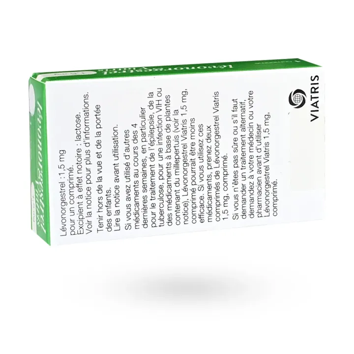 LÉVONORGESTREL VIATRIS 1,5 mg – Contraceptif d’urgence 72h | Pharmacie en ligne sécurisée