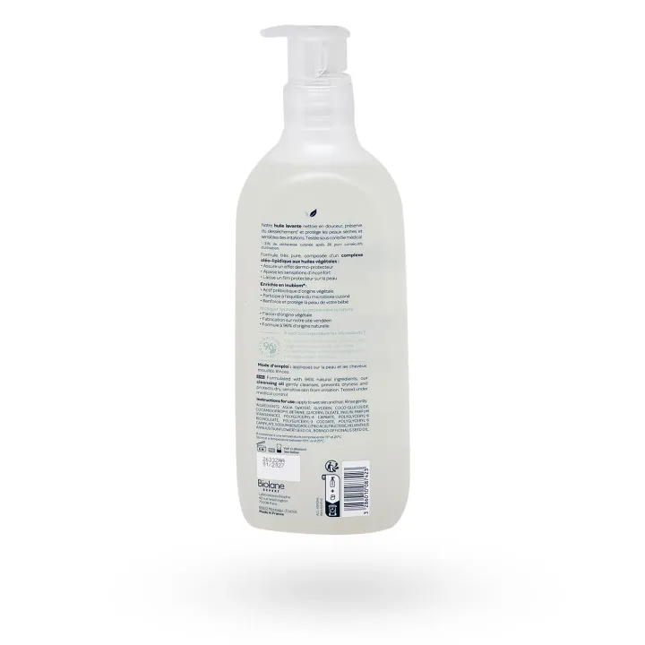 Biolane Expert Huile Lavante Dermo-Protectrice 500 ml – Peaux Sèches Bébé | Pharmacie en ligne