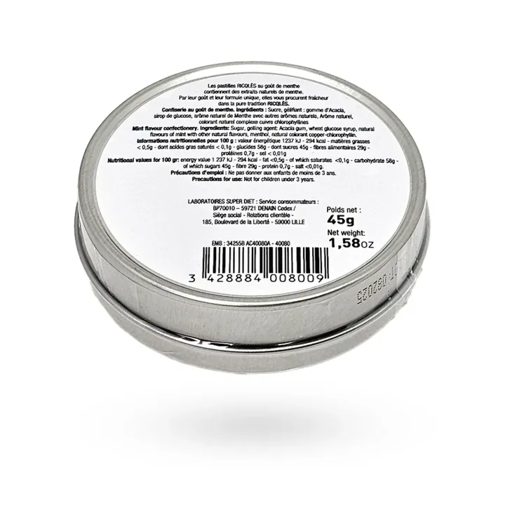 Ricqlès Pastilles Menthe Forte 45 g – Fraîcheur Intense | Pharmacie en ligne