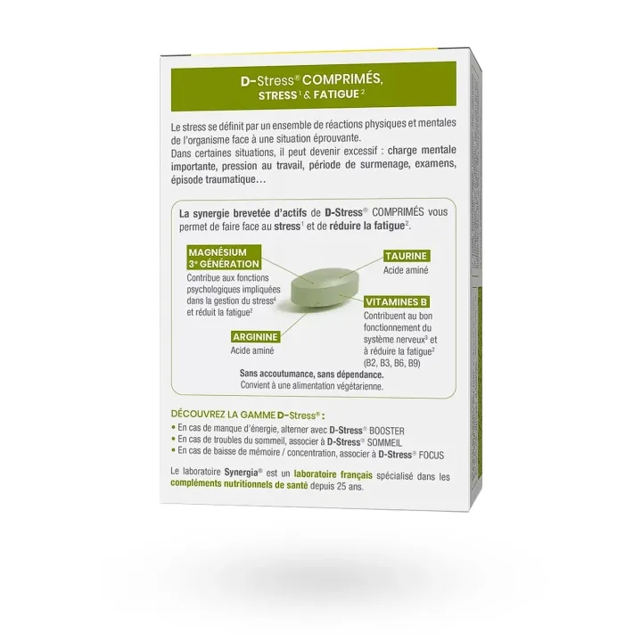 D-Stress comprimés stress & fatigue Synergia 80 comprimés