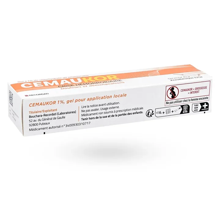 Cemaukor 1% Gel Rectal 30 g – Crise Hémorroïdaire & Douleurs Anales | Pharmacie en ligne