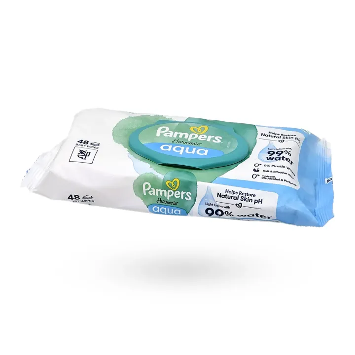 Pampers Harmonie Aqua Lingettes Bébé 99 % Eau – Peau Sensible | Pharmacie en ligne