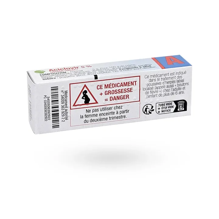 ACICLOVIR CRISTERS 5% Crème – Herpès Labial & Bouton de Fièvre | Pharmacie en ligne