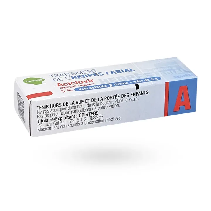 ACICLOVIR CRISTERS 5% Crème – Herpès Labial & Bouton de Fièvre | Pharmacie en ligne