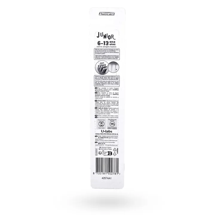 Fluocaril Junior Brosse à Dents Extra Souple 6-13 Ans | Hygiène Bucco-Dentaire Enfant