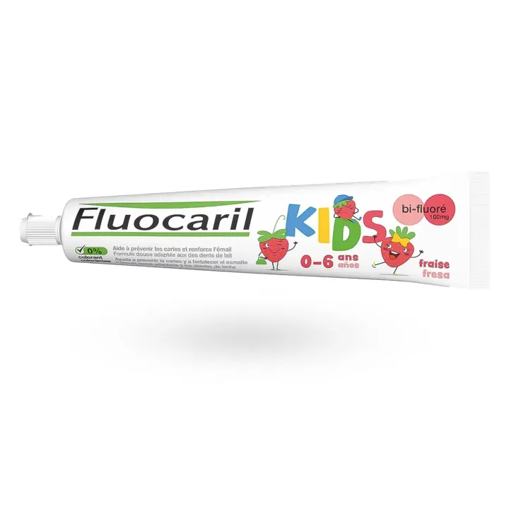 Fluocaril Kids Dentifrice 0-6 Ans Fraise – Prévention Caries Dents de Lait | Pharmacie en ligne