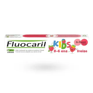 Fluocaril Kids dentifrice bi-fluoré 100 mg goût fraise 0-6 ans 75 ml