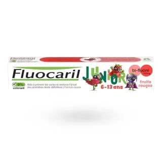 Fluocaril Junior dentifrice bi-fluoré 145 mg 6-13 ans fruits rouges 75 ml