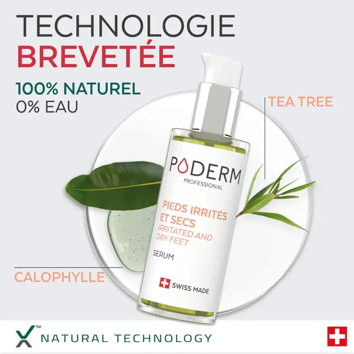 Poderm Sérum Pieds Secs et Irrités 75 ml – Soin Apaisant 24h | Pharmacie en Ligne