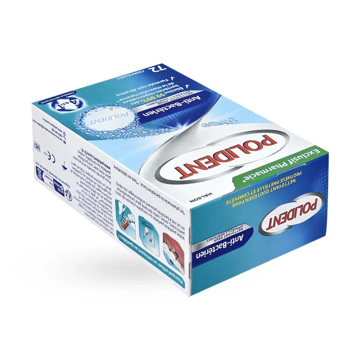 Polident Anti-Bactérien 72 Comprimés – Nettoyant Appareil Dentaire | Pharmacie en Ligne
