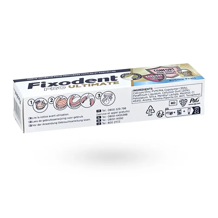 Fixodent PRO Ultimate 40 g Arôme Frais – Crème Adhésive Fixation Forte Dentier | Pharmacie en Ligne