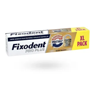 Fixodent PRO Plus mordant imbattable crème adhésive goût neutre XL Pack 57 g