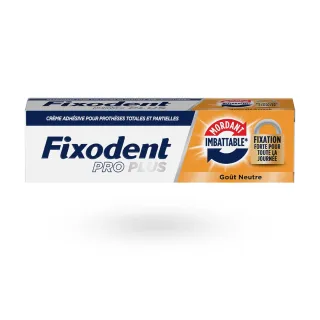 Fixodent PRO Plus mordant imbattable crème adhésive goût neutre 40 g