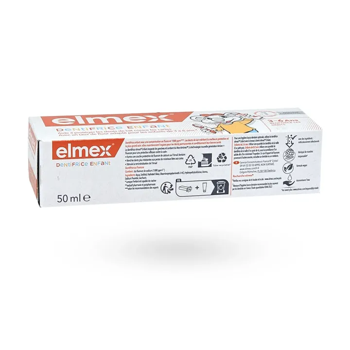 Elmex Dentifrice Enfant 3-6 ans Protection Caries | Dentifrice Enfant Pharmacie en Ligne
