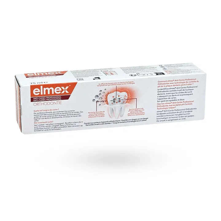 Elmex Orthodontie Dentifrice Anti-Caries 75 ml | Dentifrice Appareil Dentaire Pharmacie en Ligne