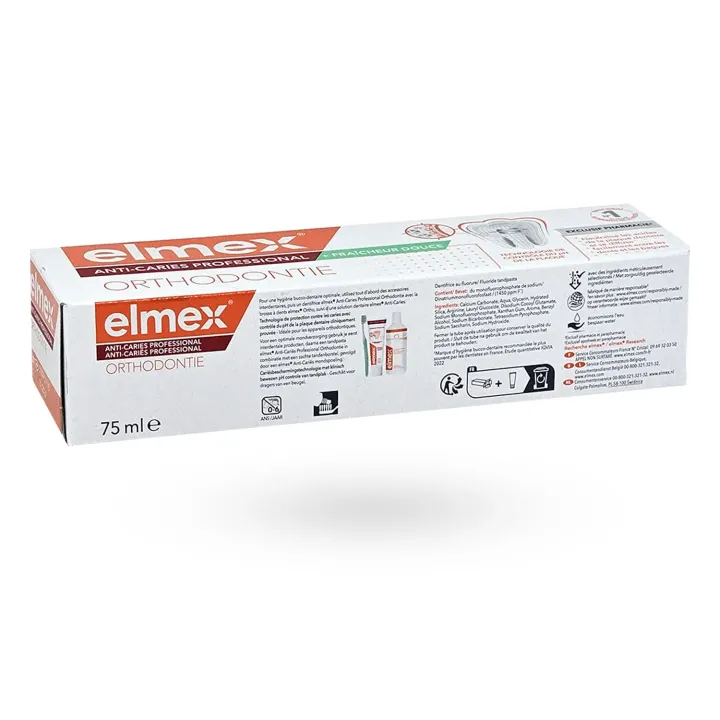 Elmex Orthodontie Dentifrice Anti-Caries 75 ml | Dentifrice Appareil Dentaire Pharmacie en Ligne