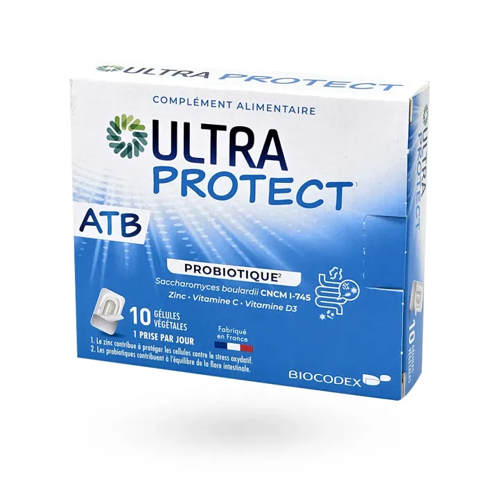 Ultra Protect ATB Probiotiques 10 Gélules | Flore Intestinale et Immunité Pharmacie en Ligne