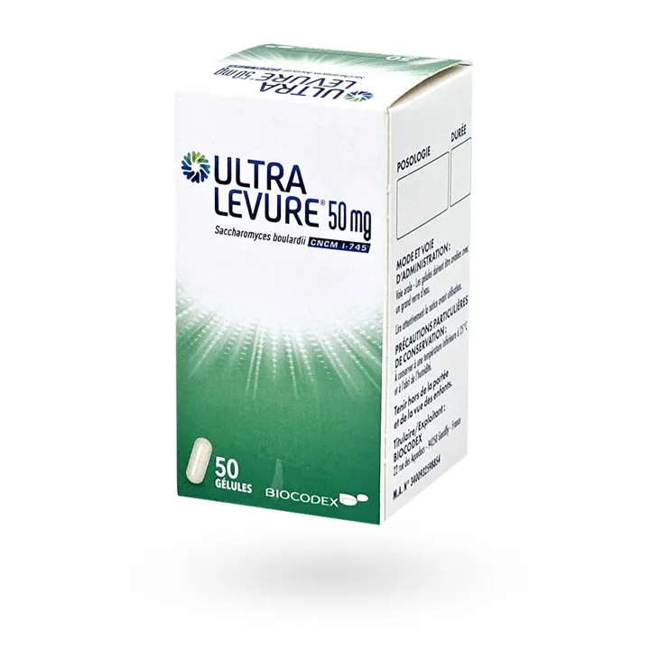 Ultra Levure 50 mg 50 Gélules Antidiarrhéique | Traitement Diarrhée Pharmacie en Ligne