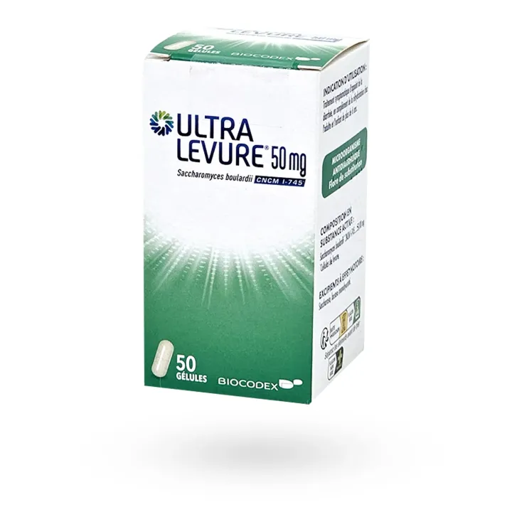 Ultra Levure 50 mg 50 Gélules Antidiarrhéique | Traitement Diarrhée Pharmacie en Ligne