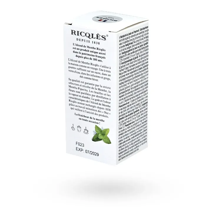 Ricqlès Alcool de Menthe Poivrée 50 ml | Fraîcheur et Digestion Pharmacie en Ligne