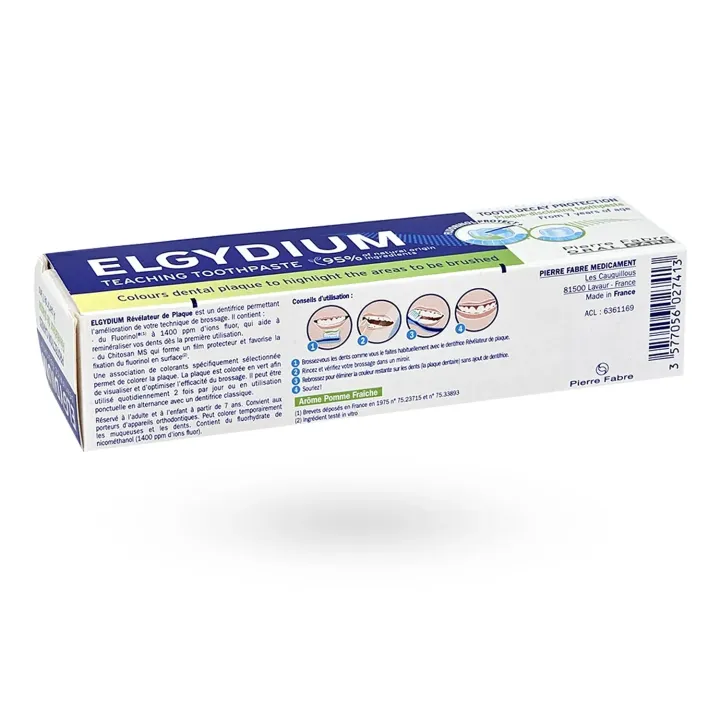 Elgydium Dentifrice Éducatif Révélateur de Plaque 50 ml | Protection Caries Pharmacie en Ligne