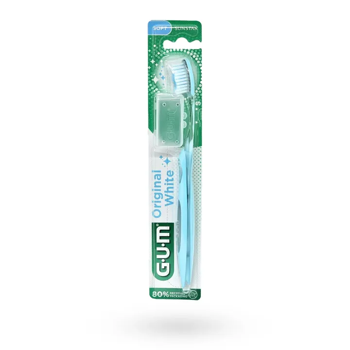GUM Original White 561 brosse à dents blancheur souple