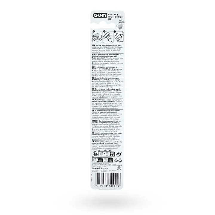GUM Baby 0-2 ans 213 Brosse à Dents Bébé Souple | Pharmacie en Ligne