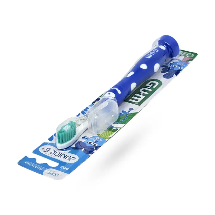 Brosse à dents enfant GUM Junior 6+ 902 souple – Hygiène dentaire enfants 6-9 ans | Pharmacie en ligne