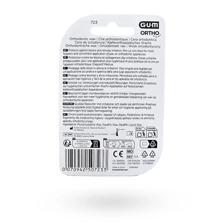 Cire orthodontique GUM Ortho Expert 723 – Protection appareil dentaire | Pharmacie en ligne