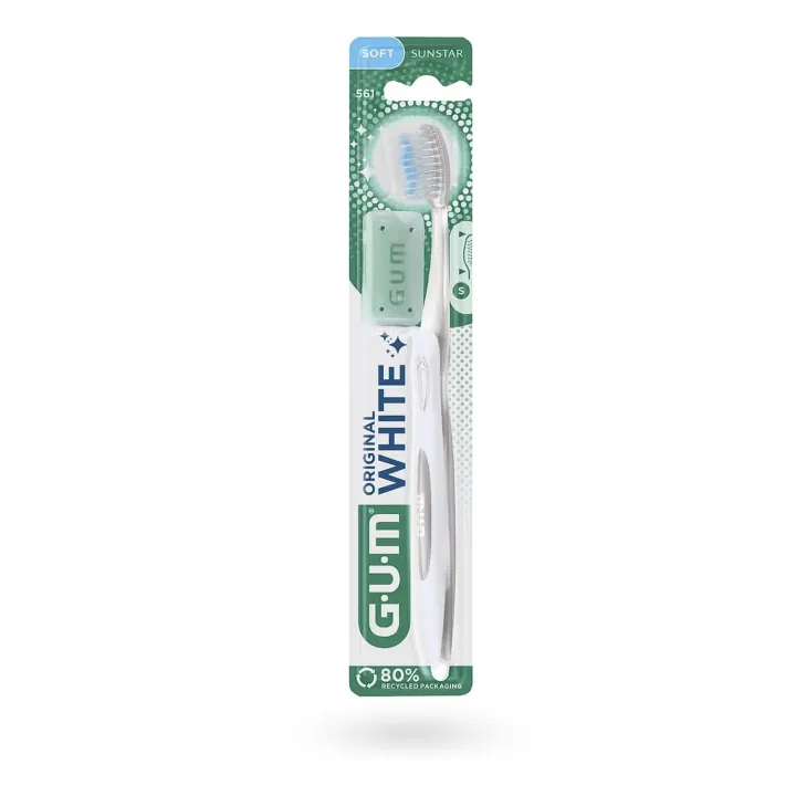 GUM Original White 561 Brosse à Dents Blancheur Souple | Pharmacie en Ligne