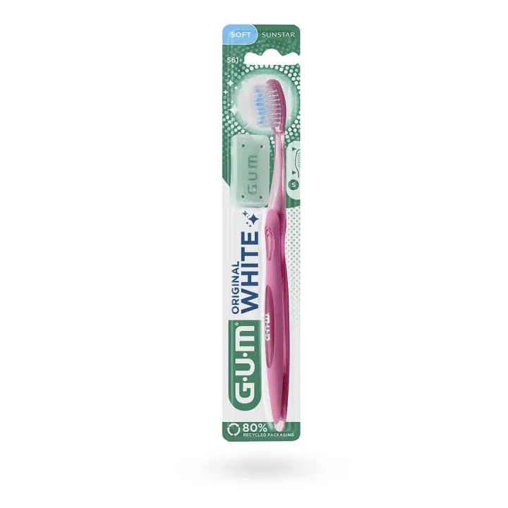 GUM Original White 561 Brosse à Dents Blancheur Souple | Pharmacie en Ligne