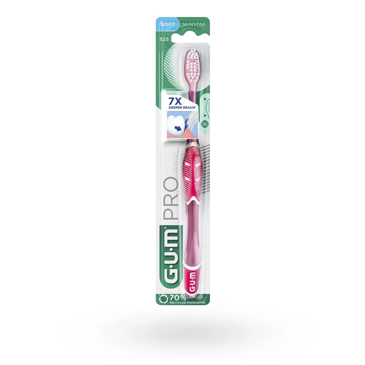Brosse à dents GUM Pro 525 souple – Nettoyage en profondeur dents et gencives | Pharmacie en ligne