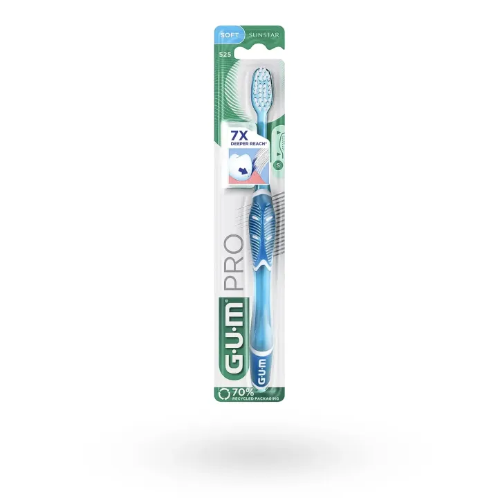Brosse à dents GUM Pro 525 souple – Nettoyage en profondeur dents et gencives | Pharmacie en ligne