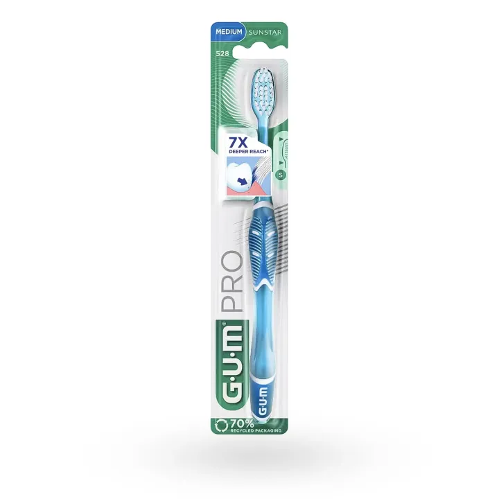 Brosse à dents GUM Pro 528 medium – Nettoyage dents et gencives | Pharmacie en ligne