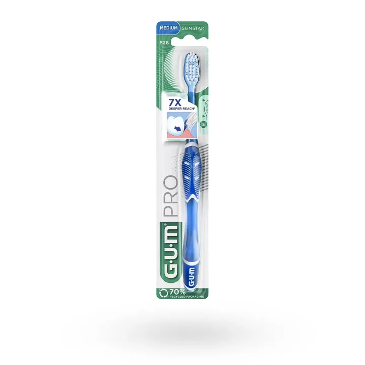 Brosse à dents GUM Pro 528 medium – Nettoyage dents et gencives | Pharmacie en ligne