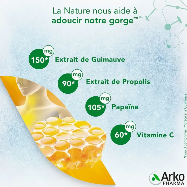 Activox Propolis Arkopharma miel citron 20 comprimés | Gorge et immunité | Pharmacie en ligne