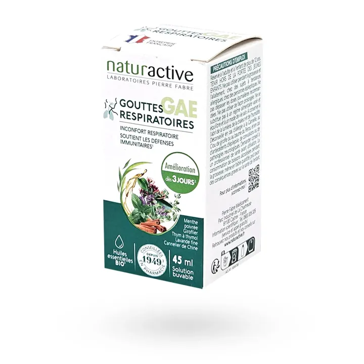 Gouttes aux Essences Naturactive 45 ml GAE | Affections bronchiques | Pharmacie en ligne