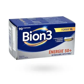 Bion 3 Énergie & Équilibre intestinal 50+ 90 comprimés