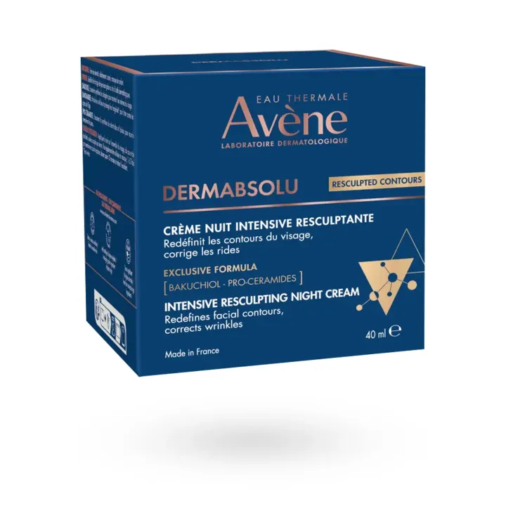 DermAbsolu Crème Nuit Intensive Resculptante Avène 40 ml | Crème anti-âge nuit peau sensible | Pharmacie en ligne