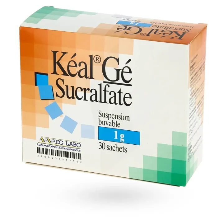 Keal Gé 1 g sucralfate 30 sachets - Traitement ulcère gastrique et duodénal | Pharmacie en ligne